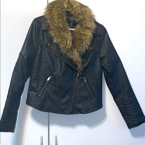 All Black Faux Fur Jacket